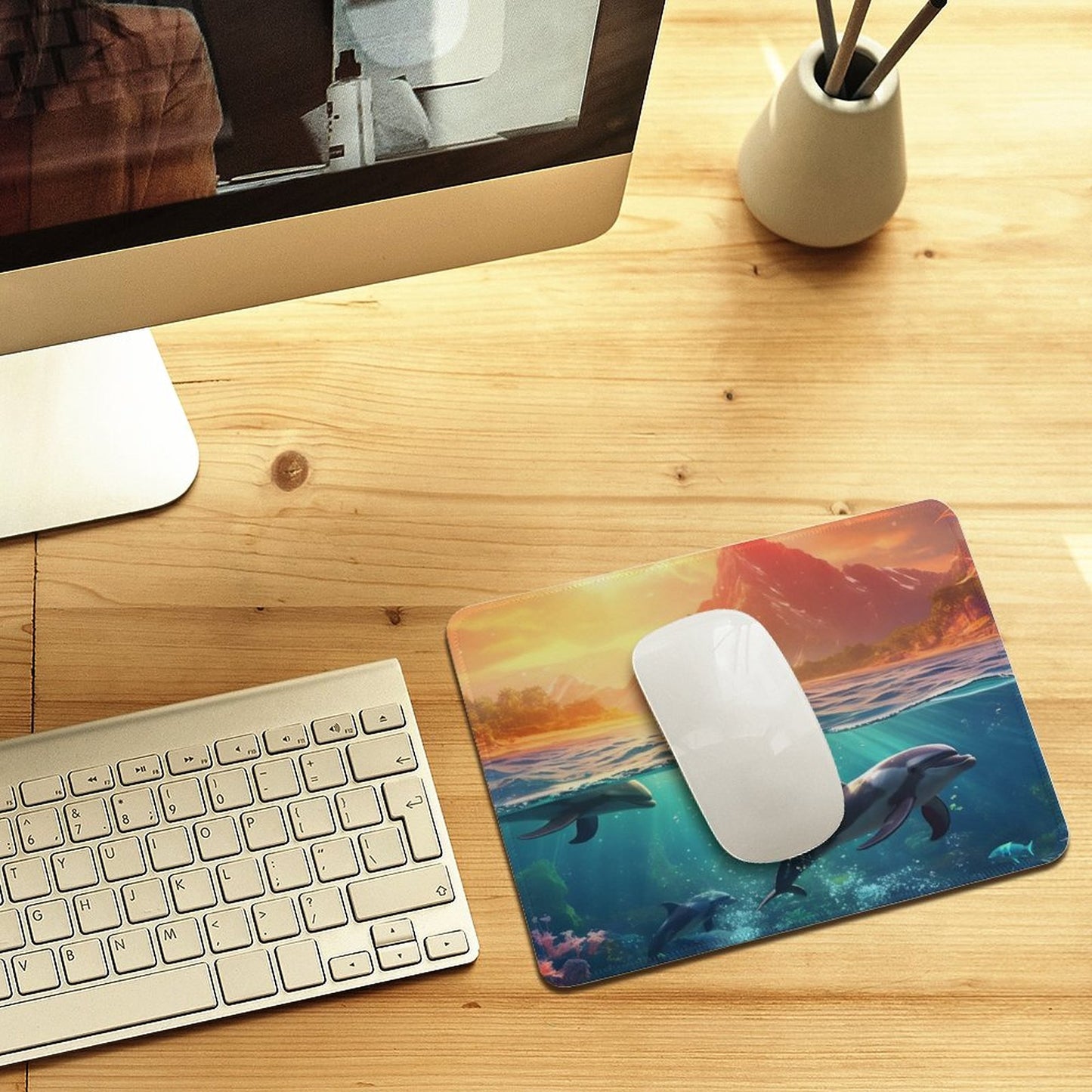 Mouse Pad SolarLab_Dolphins_tropical_sea_island_sunlight_fantasy_hyper-de_f2db25c8-82f5-45d9-9ff2-698e69821ae5 normal-online-PERSONAL DESIGN