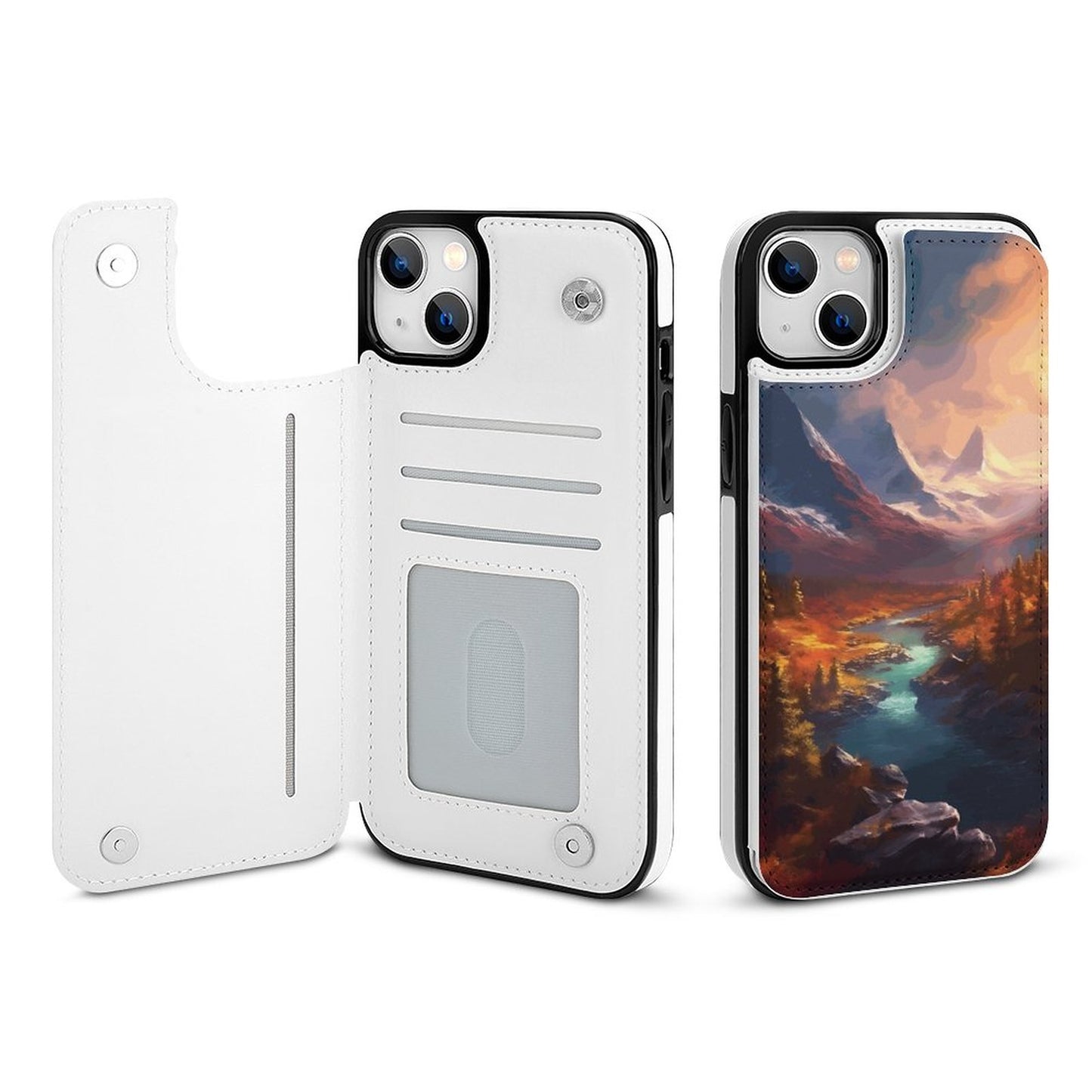 Mobile Phone Case for Apple IPhone 14 SolarLab_Norwegian_aurora_autumn_mountains_forestshyper-detail__c916b784-da0c-41a1-b3ad-0addfdd7b88e normal-online-PERSONAL DESIGN