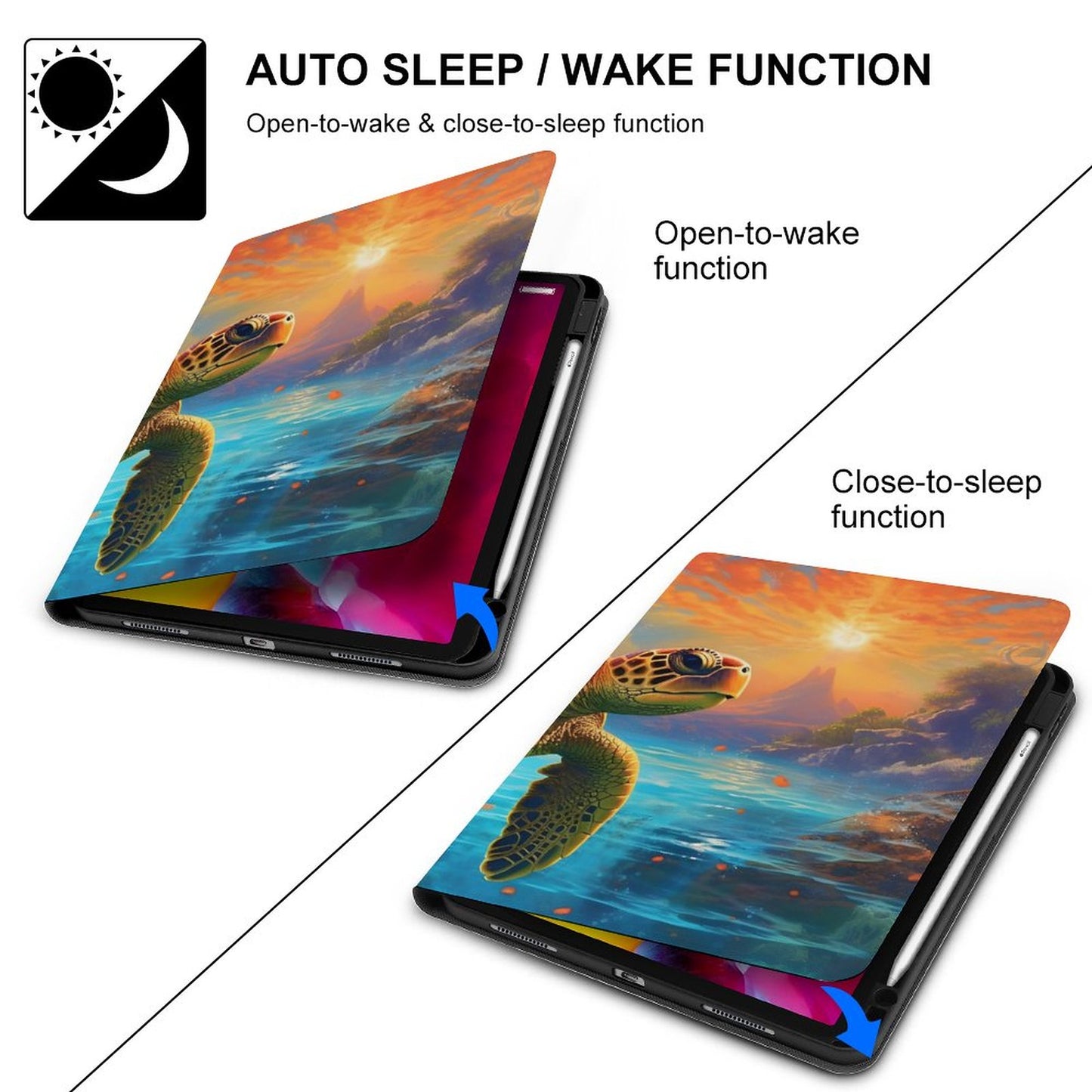 The Ipad Pen Slot Case SolarLab_Sea_turtles_tropical_sea_island_sunlight_fantasy_art_d_c29a6e10-0f28-42ee-8e19-15bcf9990e3c normal-online-PERSONAL DESIGN