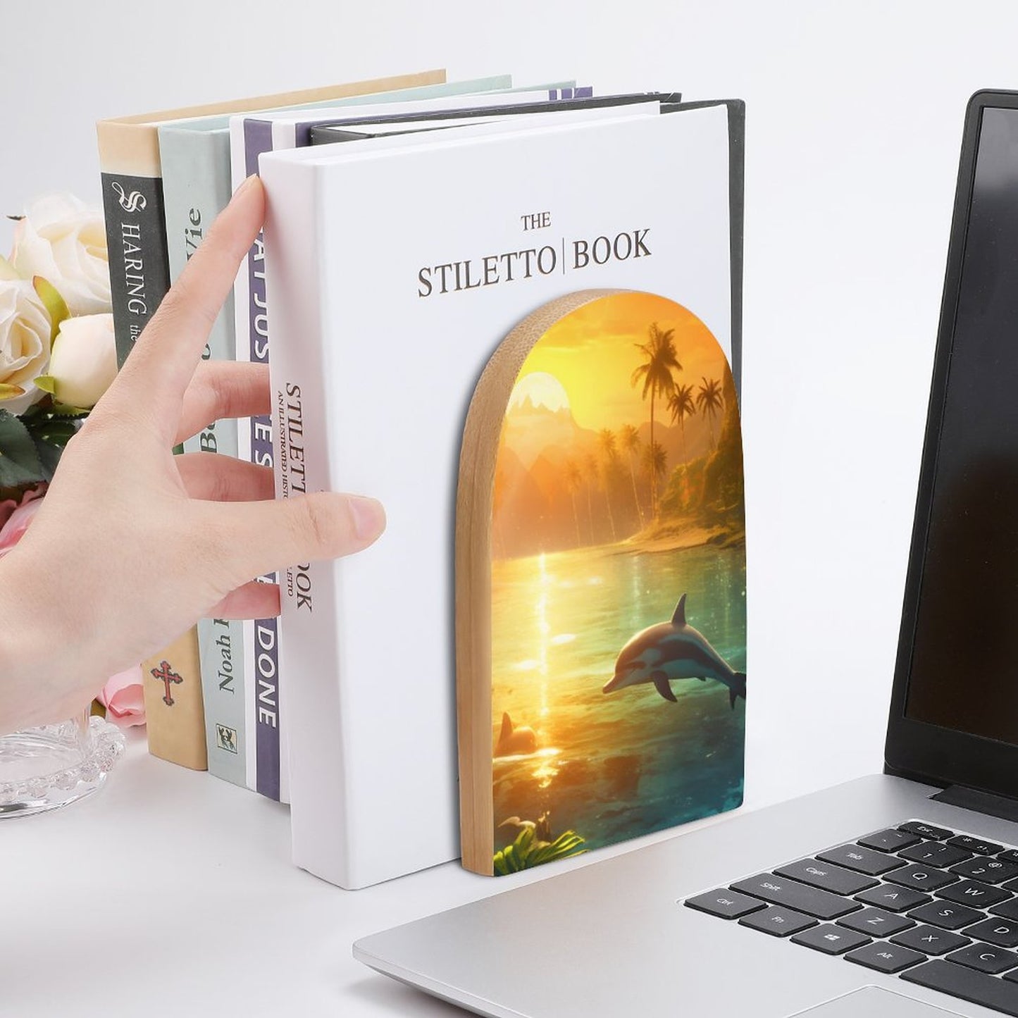 Bookends SolarLab_Dolphins_tropical_sea_island_sunlight_fantasy_stock_il_a1e3c590-502d-47a3-b8a0-58084a7f2d16 Style-11 One Size normal-online-PERSONAL DESIGN