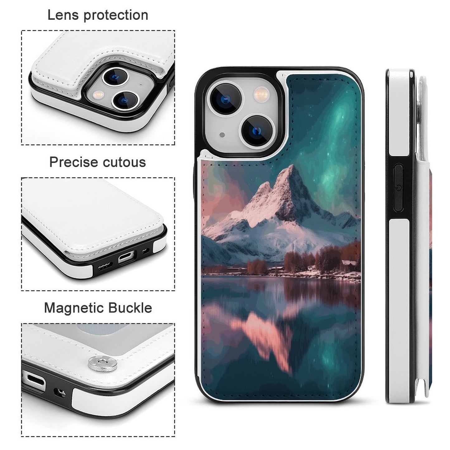 Mobile Phone Case for Apple IPhone 14 SolarLab_Norwegian_aurora_winter_mountains_forests_lake_hyper-d_02eaf923-bc93-48e1-828a-35b11ccc5bd9 normal-online-PERSONAL DESIGN