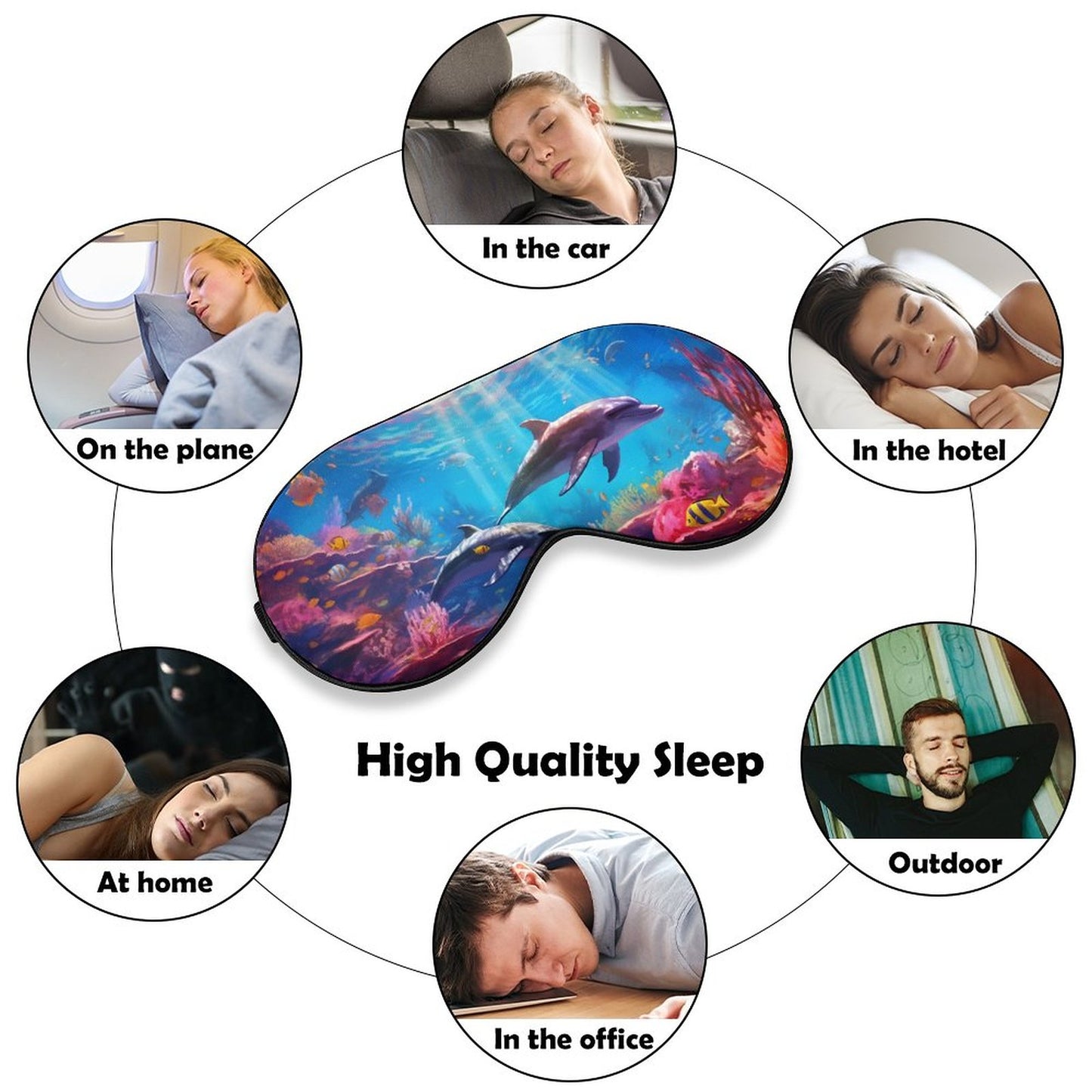 Sleep Mask Dolphins HSM01B001 normal-online-PERSONAL DESIGN