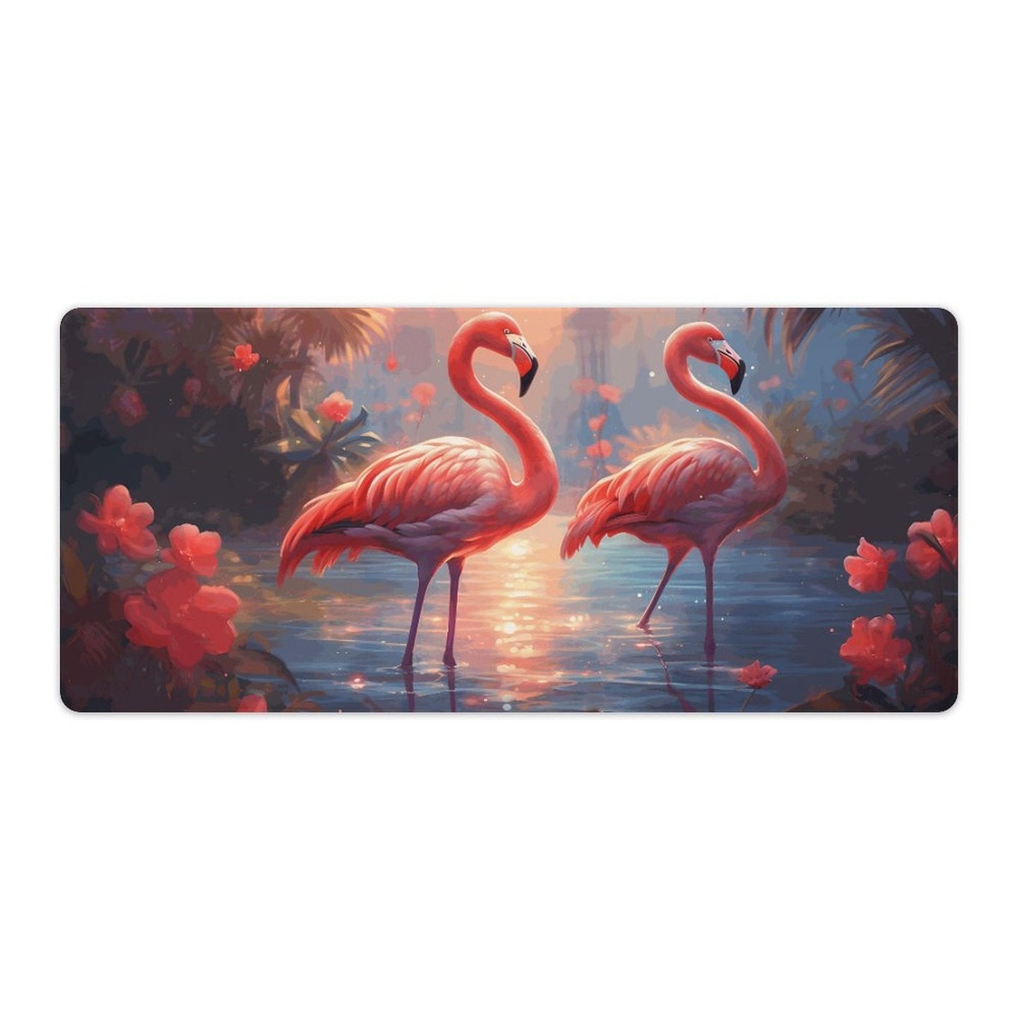 Desk Mat Overlock, Tropical Flamingos, DA04A11 - iTopMax