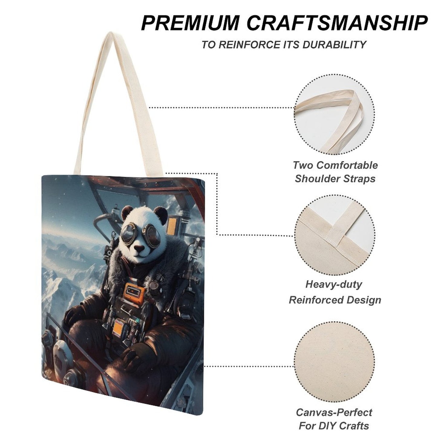 Canvas Tote Bag Double SolarLab_a_Panda_pilot_drive_a_super_helicopter_in_the_sky_on_s_5deac0d9-9f06-4c66-8e7d-b1badc4aba40 Style-3 38×41cm normal-online-PERSONAL DESIGN