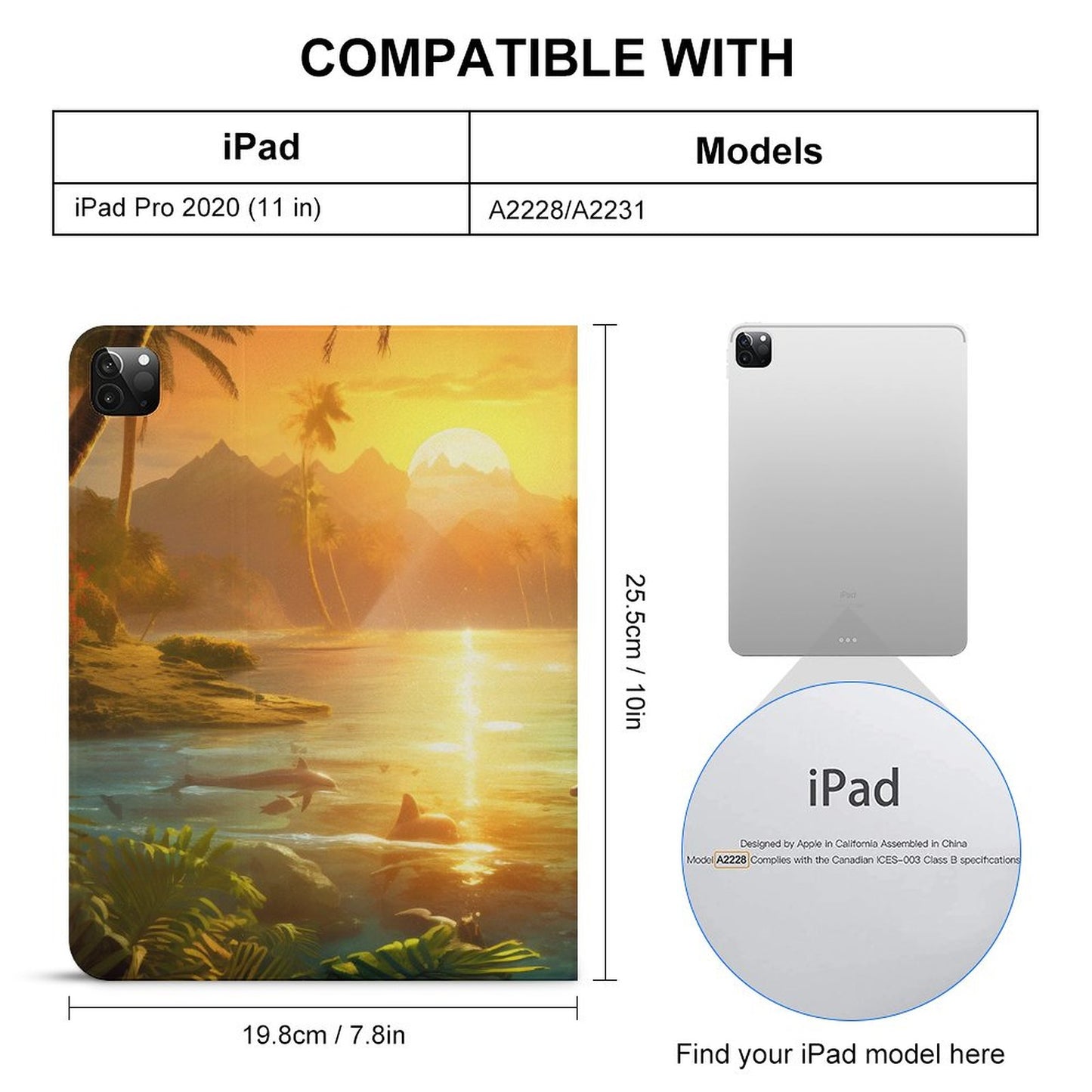 The Ipad Pen Slot Case SolarLab_Dolphins_tropical_sea_island_sunlight_fantasy_stock_il_a1e3c590-502d-47a3-b8a0-58084a7f2d16 normal-online-PERSONAL DESIGN