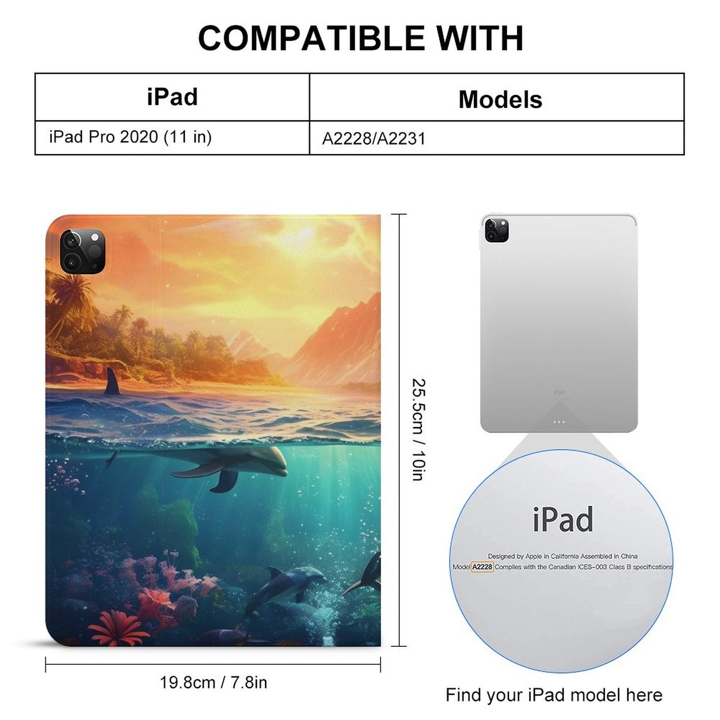 The Ipad Pen Slot Case SolarLab_Dolphins_tropical_sea_island_sunlight_fantasy_hyper-de_f2db25c8-82f5-45d9-9ff2-698e69821ae5 normal-online-PERSONAL DESIGN