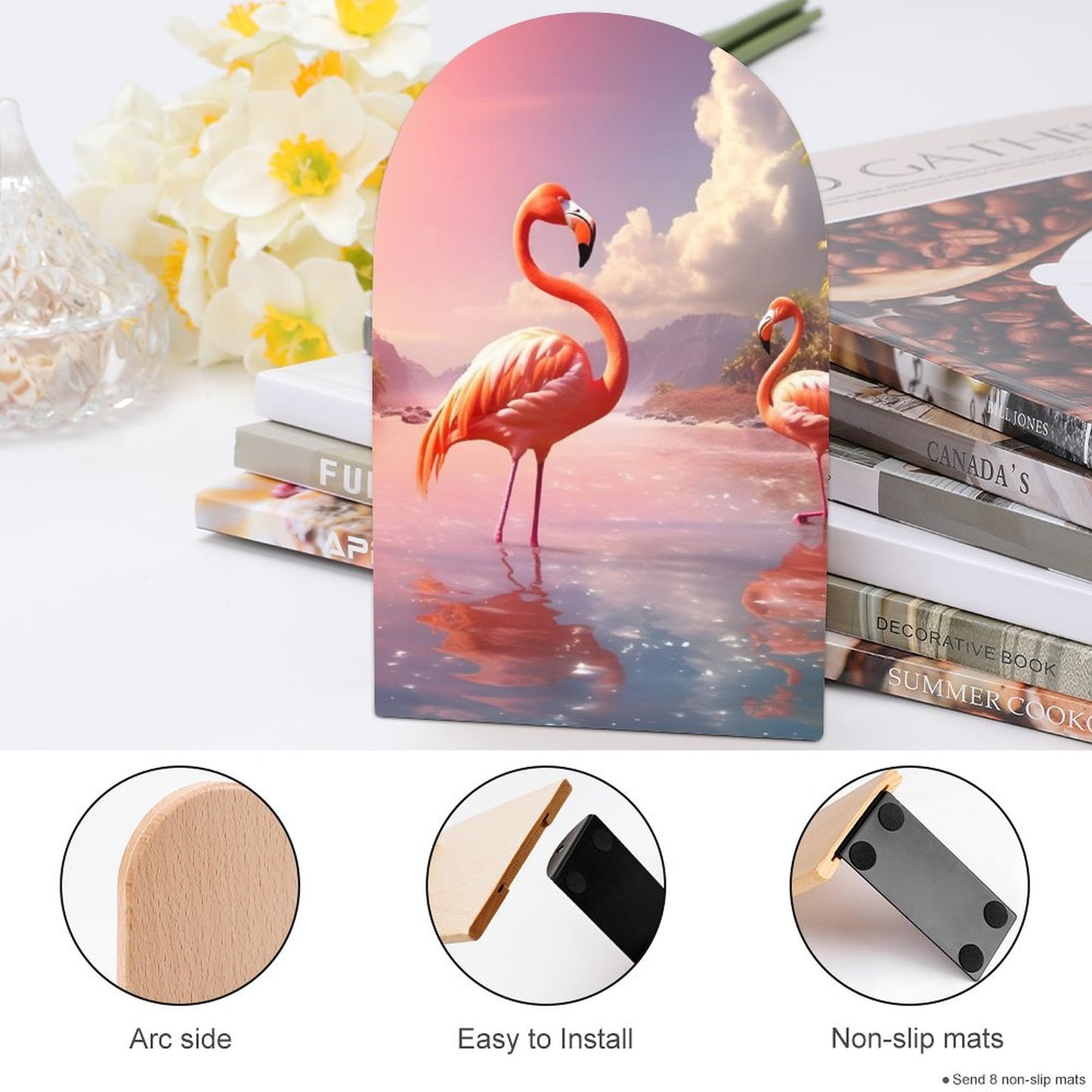 Bookends SolarLab_flamingos_tropical_sea_island_sunlight_fantasy_stock_i_4ce9691a-27a1-4390-8b29-492ab7bad5c9 Style-7 One Size normal-online-PERSONAL DESIGN