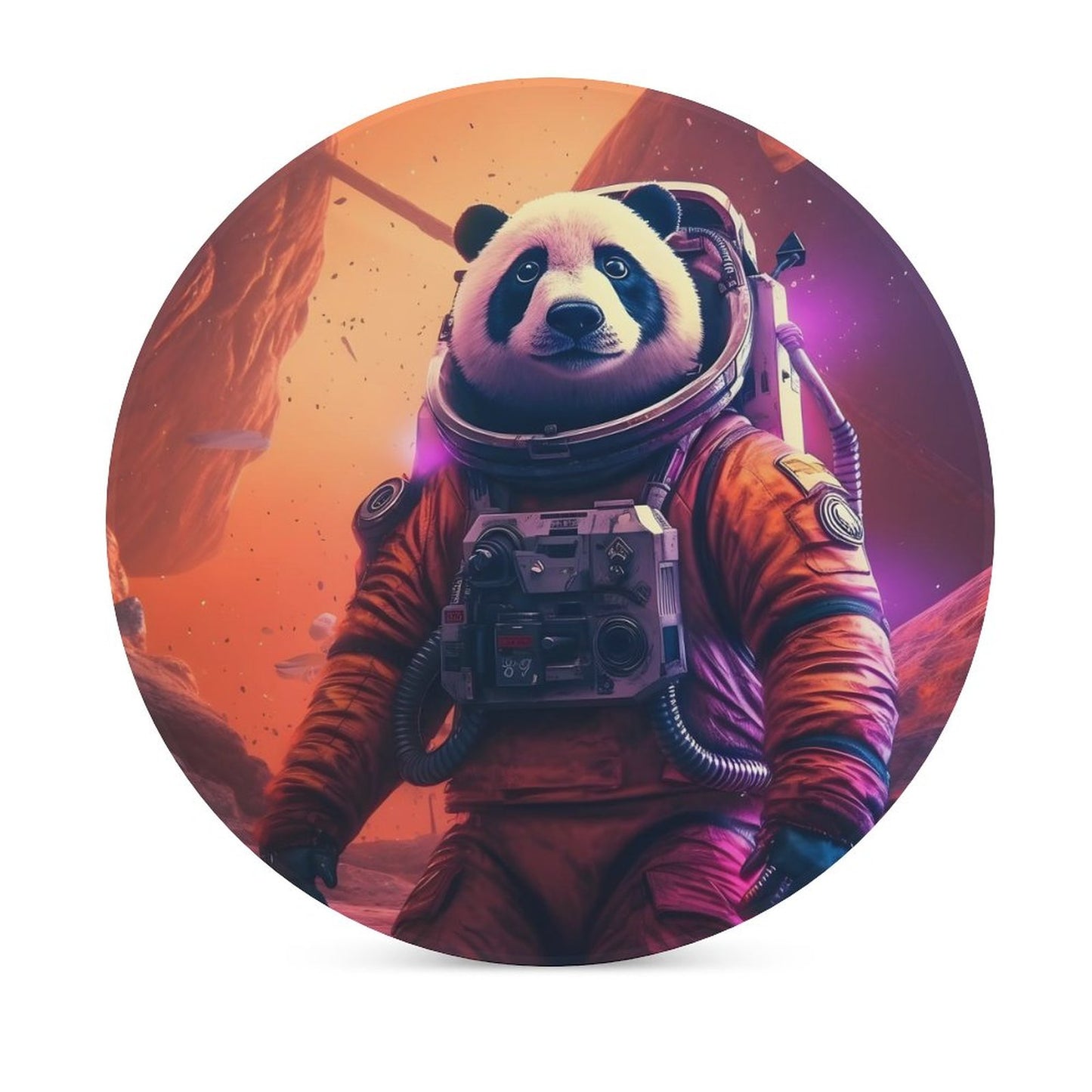Ceramic Coasters (Round) SolarLab_a_Panda_astronaut_walk_on_the_Mars_spaceship_Cyberpunk_e2ab4124-d37f-4030-8cc7-141a47bbb18d normal-online-PERSONAL DESIGN