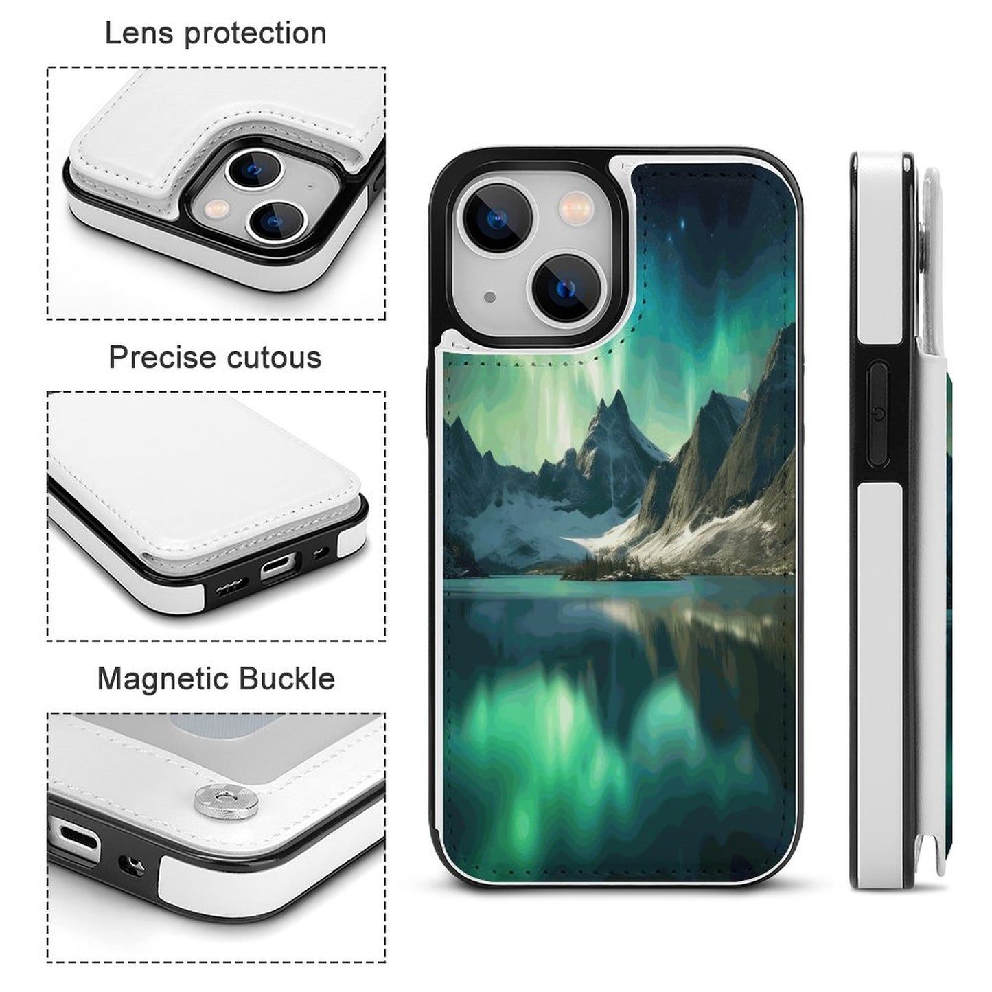 Mobile Phone Case for Apple IPhone 14 SolarLab_Norwegian_aurora_spring_mountains_forests_lake_hyper-d_9b6ded85-dc50-40b6-ba43-0fad71f7fd66 normal-online-PERSONAL DESIGN