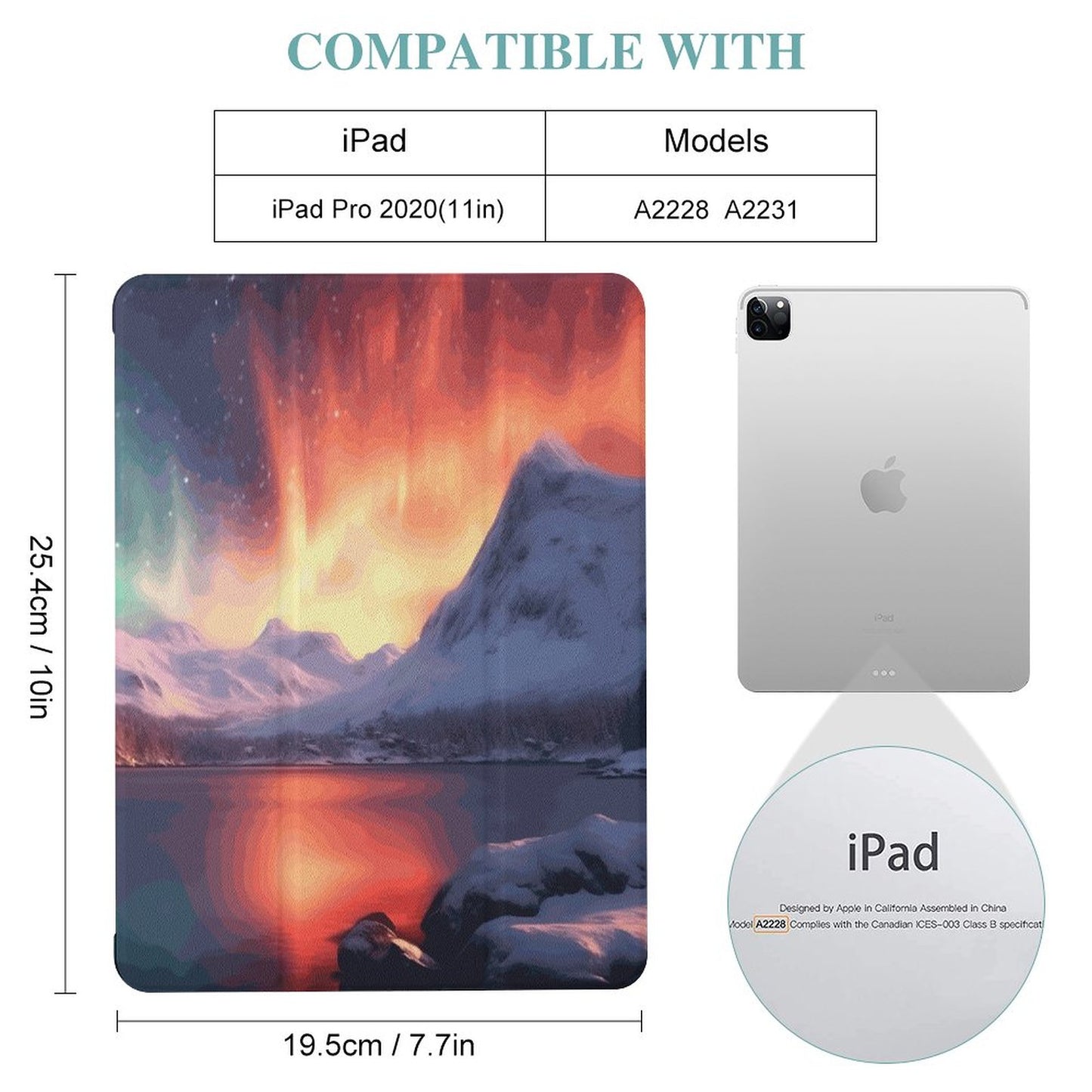 The Ipad Pen Slot Case SolarLab_Norwegian_aurora_winter_mountains_forests_lake_hyper-d_d5f5f8af-edcf-4892-a640-8e4a2b673b21 normal-online-PERSONAL DESIGN