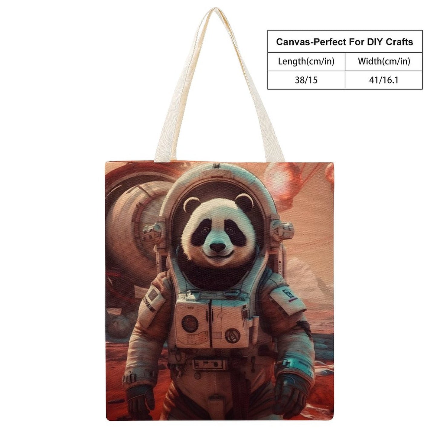 Canvas Tote Bag Double SolarLab_a_Panda_astronaut_walk_on_the_Mars_starship_Cyberpunk__817d9ed4-a444-4a2e-9755-363c1bf53d11 Style-31 38×41cm normal-online-PERSONAL DESIGN