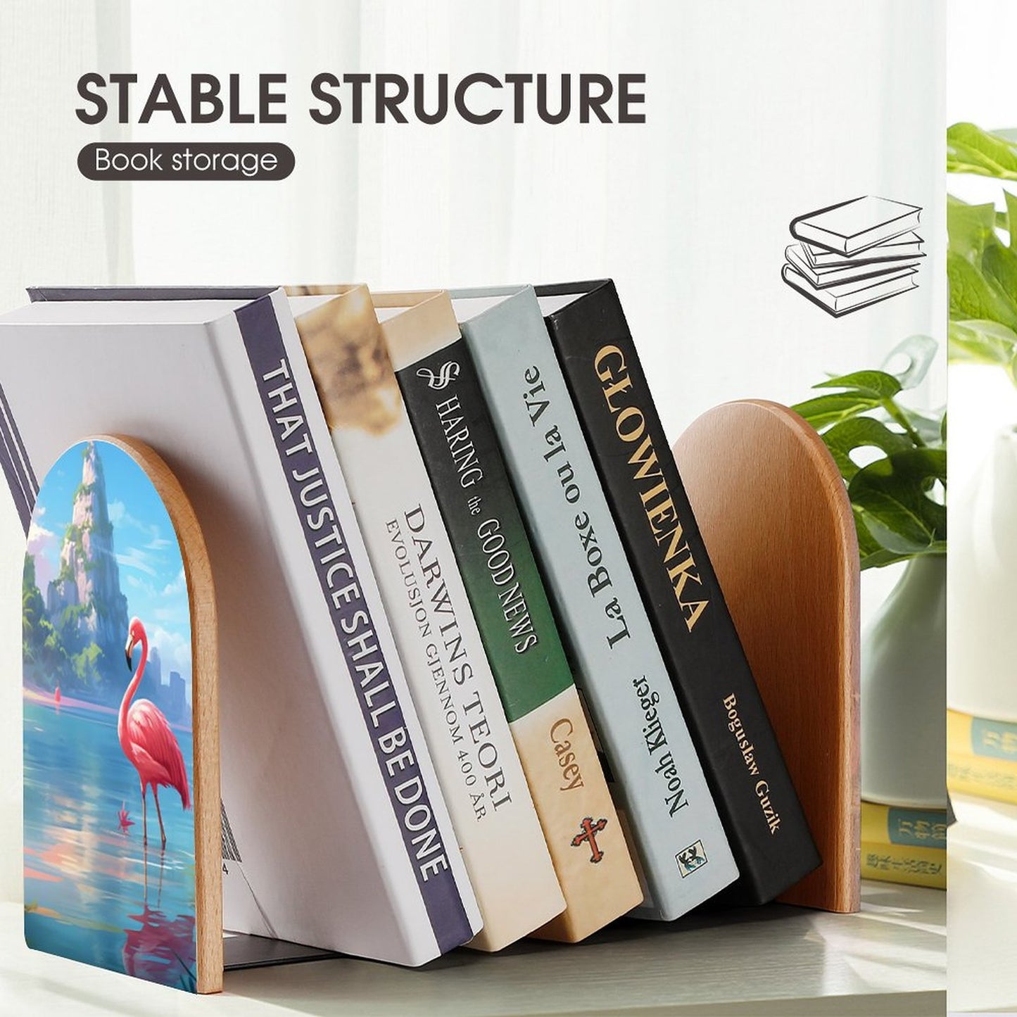 Bookends SolarLab_Flamingos_tropical_sea_island_sunlight_fantasy_stock_i_2ed02f3b-258a-4584-b85c-c49030f83fa7 Style-5 One Size normal-online-PERSONAL DESIGN