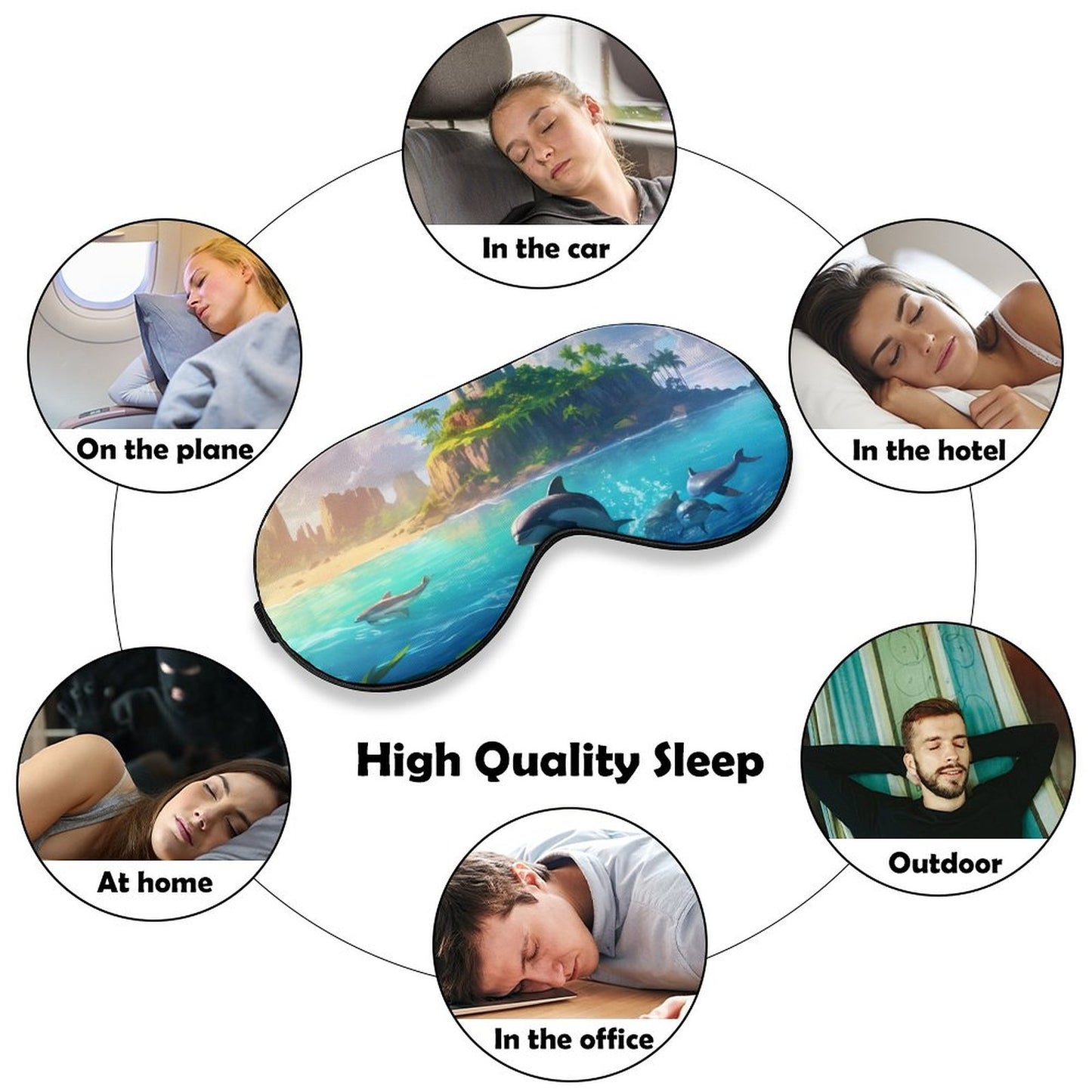 Sleep Mask Dolphins HSM01B004 normal-online-PERSONAL DESIGN