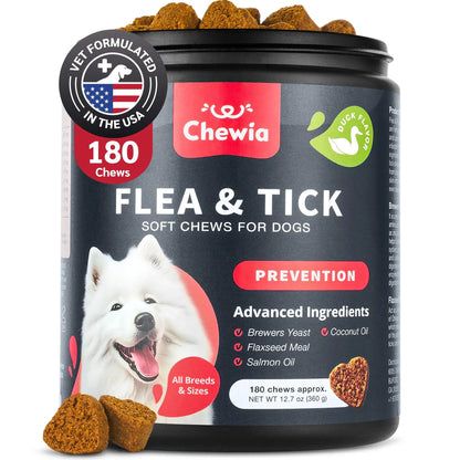 US Local Dog Flea And Tick Treatment Chews FleaTick Prevention For Dogs Chewables Natural Dog Flea & Tick Control Soft Treats Immune Support Supplement CANNOT Be Listed For Sale On Amazon