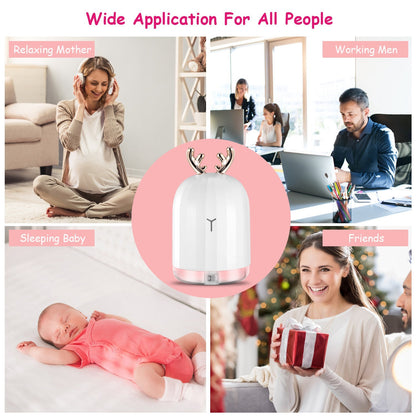US Local 1Pc 220ml Cool Mist Humidifier Ultrasonic Air Diffuser Atomizer With 7 Color Breathing Lights Auto Off Office Home Yoga
