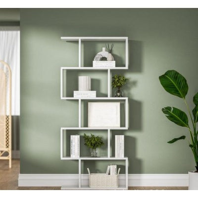 US Local Five Layer Simple Household White Bookshelf