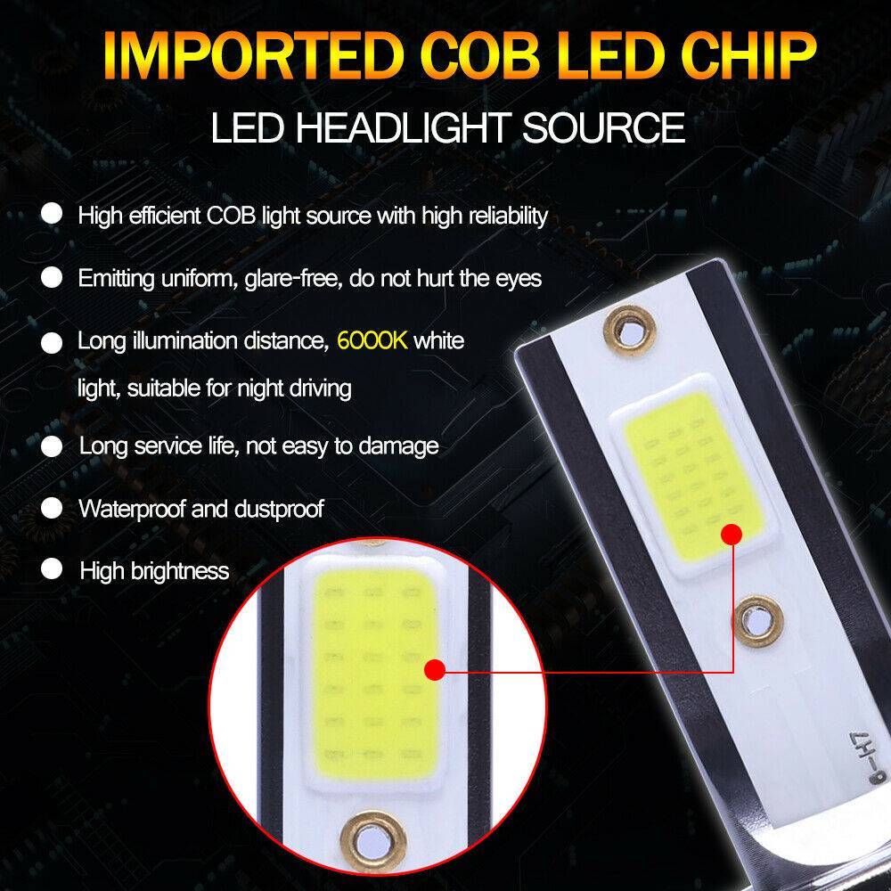 US Local 2x H7 LED Headlight Bulb Kit High Low Beam 8000K Super Blue 26000LM Light Bulb