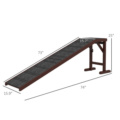 US Local Pet Ramp For Dogs With Non-slip Carpet And Top Platform