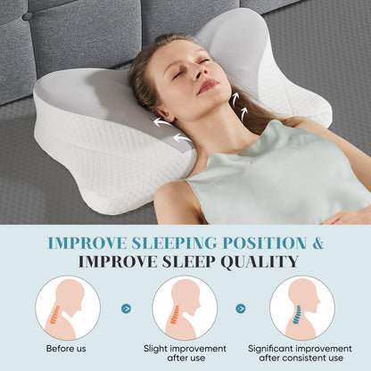 US Local Ergonomic Foam Neck Pillow, Neck Support, Neck Protection Good Sleep