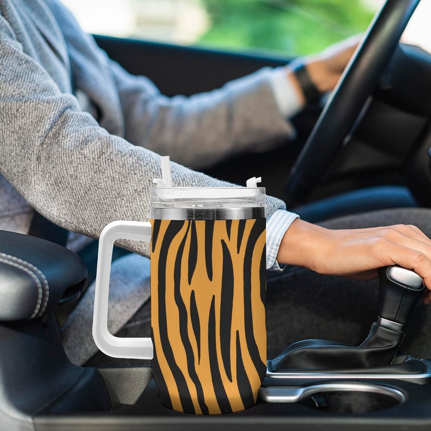 PHDT00481 POD US Local Tumbler 40 oz Large Capacity Car Cup Yellow Tiger