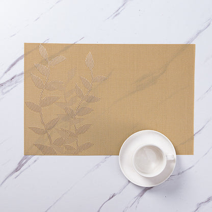 PVC Western-style Placemat Water Plants Leaves Insulation Placemat