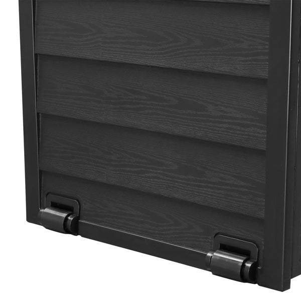 US Local Pure Black Courtyard Storage Box With Two Wheels