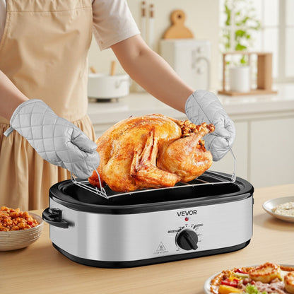 US Local Electric Roaster Oven 14QT Electric Roasting Pan With Self-Basting Lid