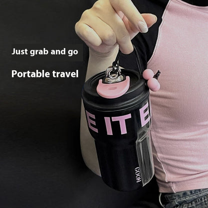 Vacuum Cup Large Capacity Straw Coffee Portable Cup