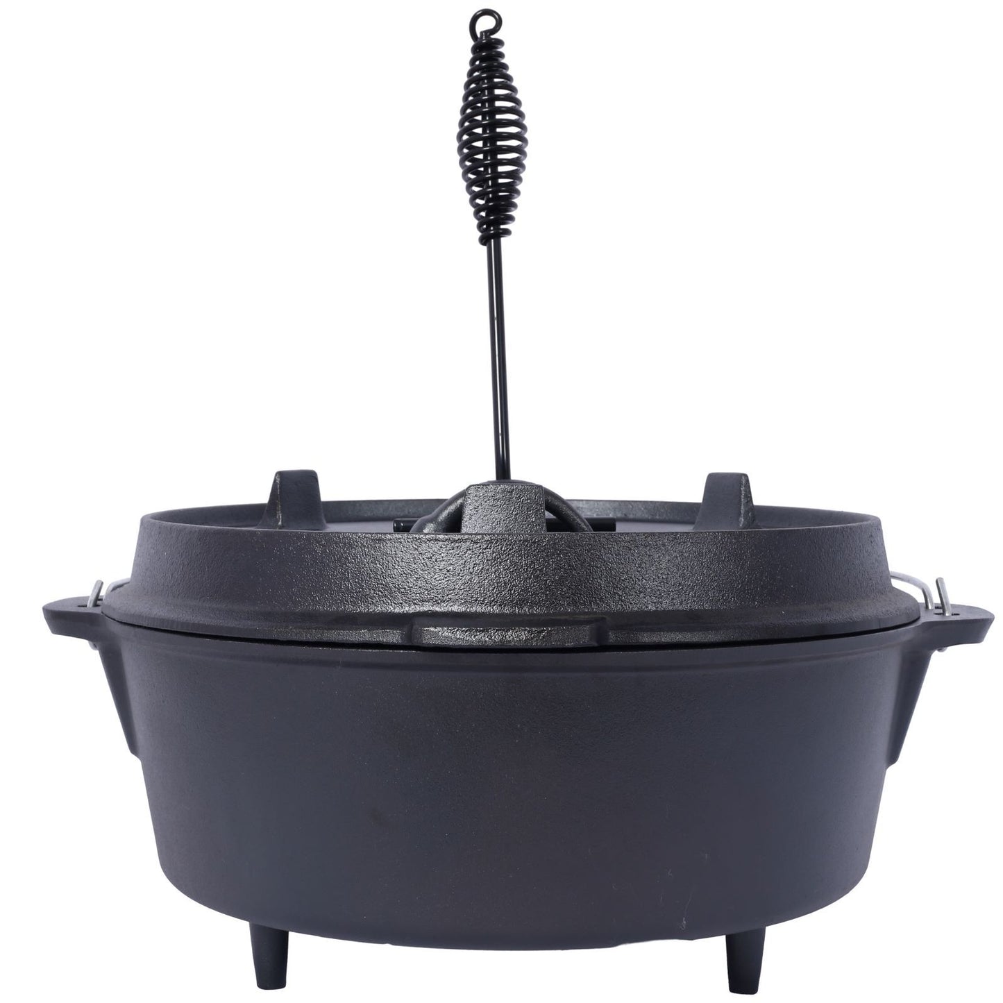 US Local Outdoor Camping Deep Pot For Camping Fireplace Cooking Barbecue Baking Campfire With Leg Base