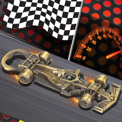 US Local Exquisite Racing Bottle Opener,Meticulously Designed And Made Of Durable Materials, Perfect For Opening Bottles During Sports Events, Parties, Or At Home. Includes A Black Drawstring Bag.