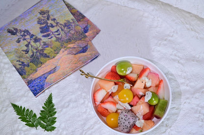 US Local Lily Bone China Dinnerware Set, 4 Pieces, 8.5-inch White Pasta, Salad, Fruit Plate