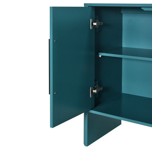 US Local 4-door Large Storage Retro Side Cabinet