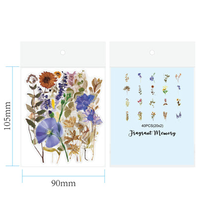 US Local Retro Flower Nature Book DIY Hand Account Material Mushroom Sticker
