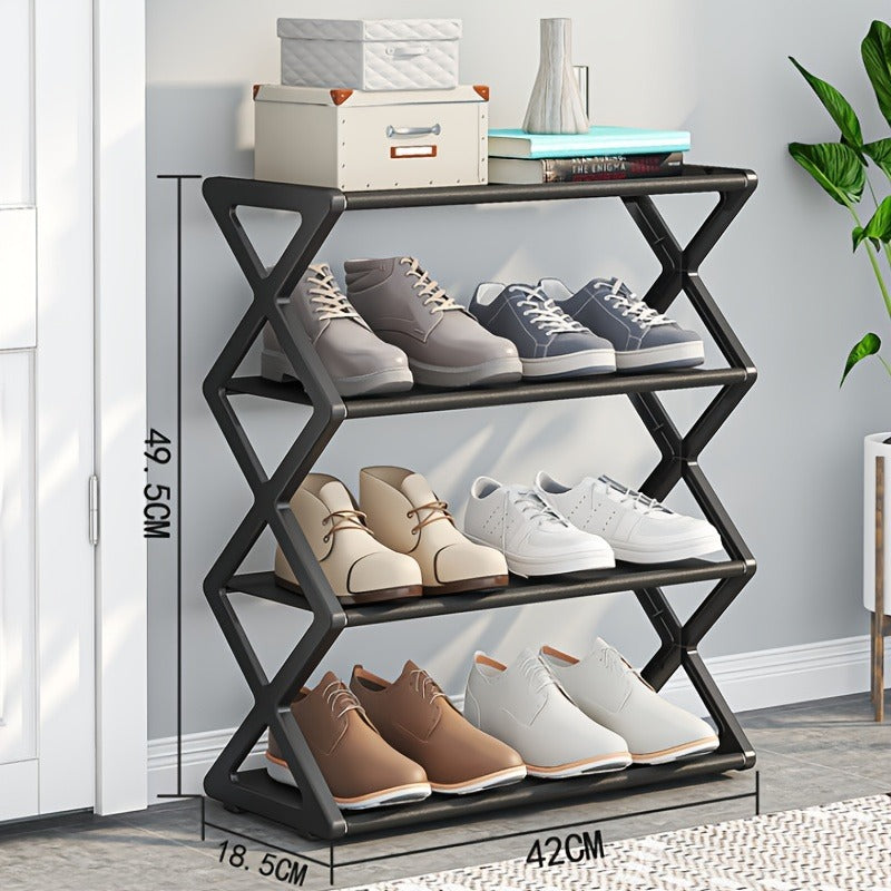 US Local 4-layer X Shoe Rack, Home Storage Supplies, High-quality Multi-layer Storage Rack, Shoe Rack At The Entrance Of The Living Room And Bedroom