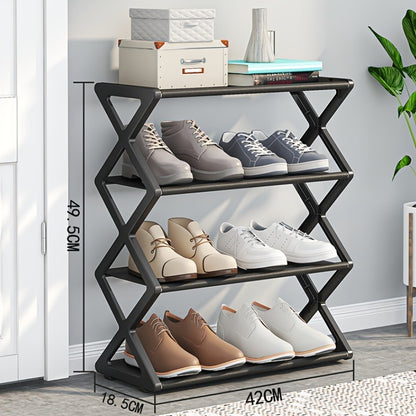 US Local 4-layer X Shoe Rack, Home Storage Supplies, High-quality Multi-layer Storage Rack, Shoe Rack At The Entrance Of The Living Room And Bedroom