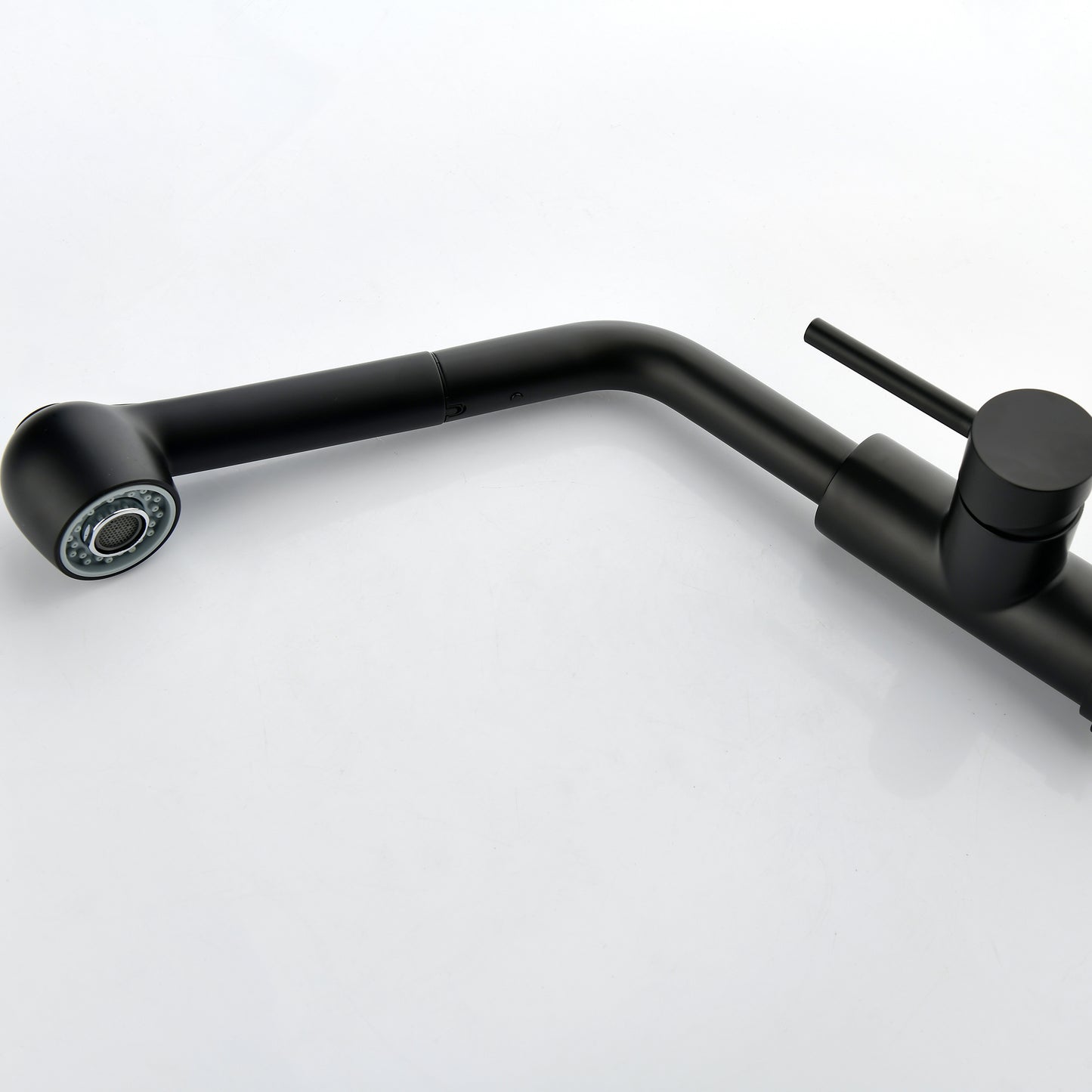 US Local Stainless Steel Matte Black Single Handle Pull Out Spray, Kitchen Faucet