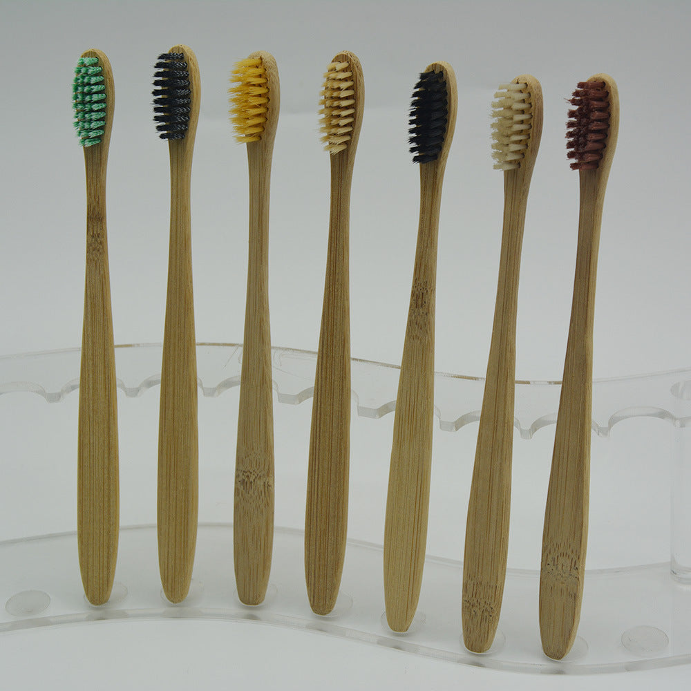 Bamboo Toothbrush Healthy Soft Toothbrush 10-color Packaging