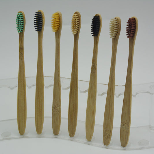 Bamboo Toothbrush Healthy Soft Toothbrush 10-color Packaging