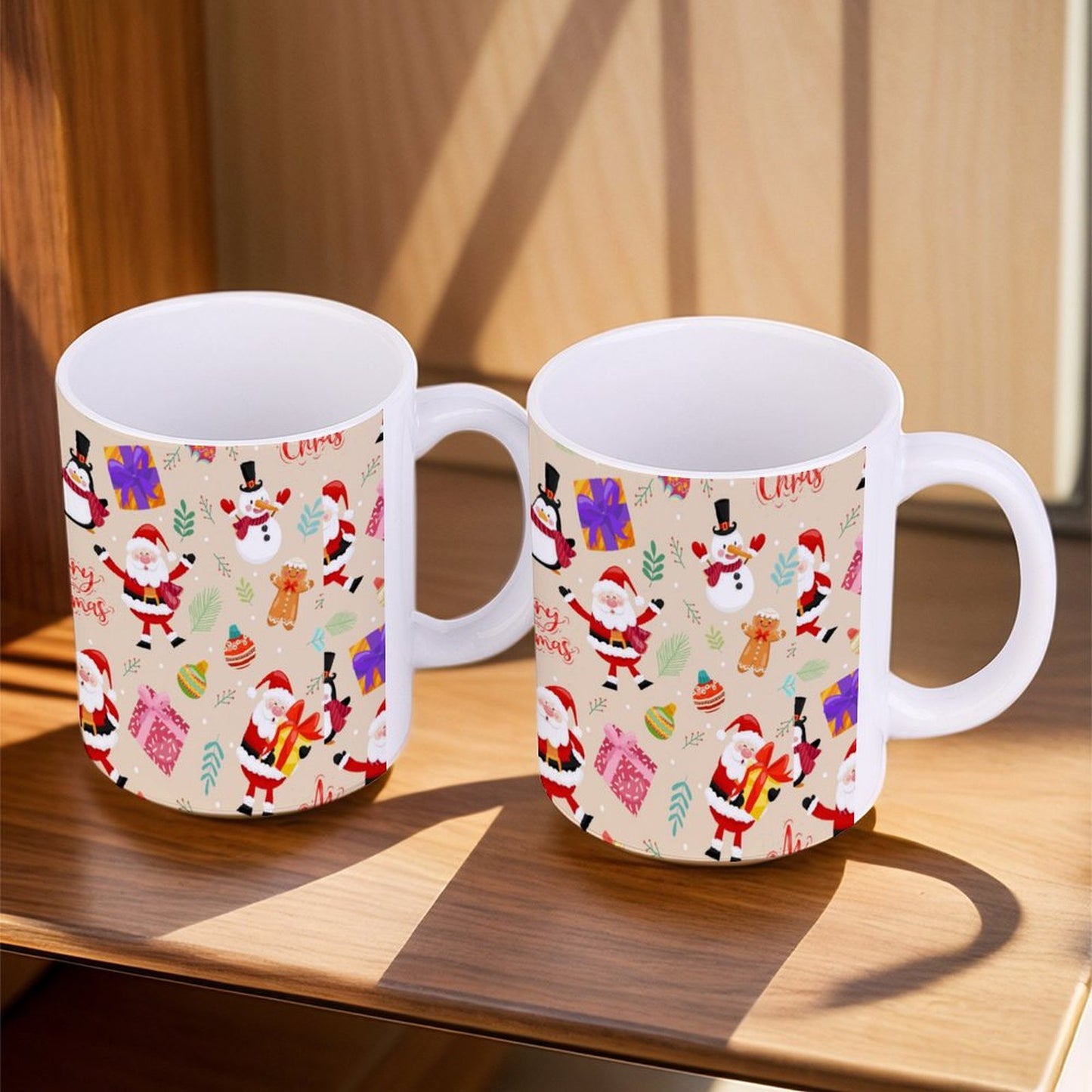 POD US Local White mug with full print, Christmas Santa, Gifts 0035