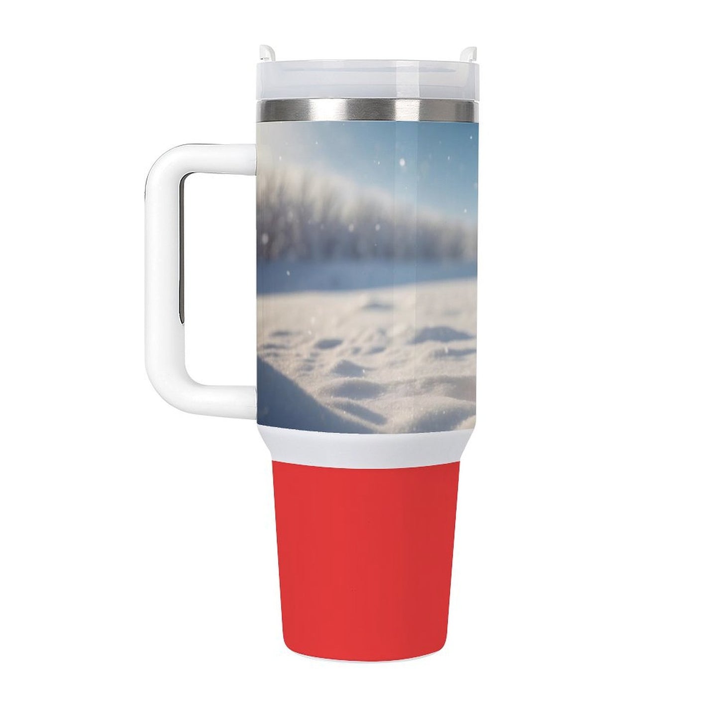 USA Local Large Capacity Car Cup Xmas Penguin_7 Red 40oz