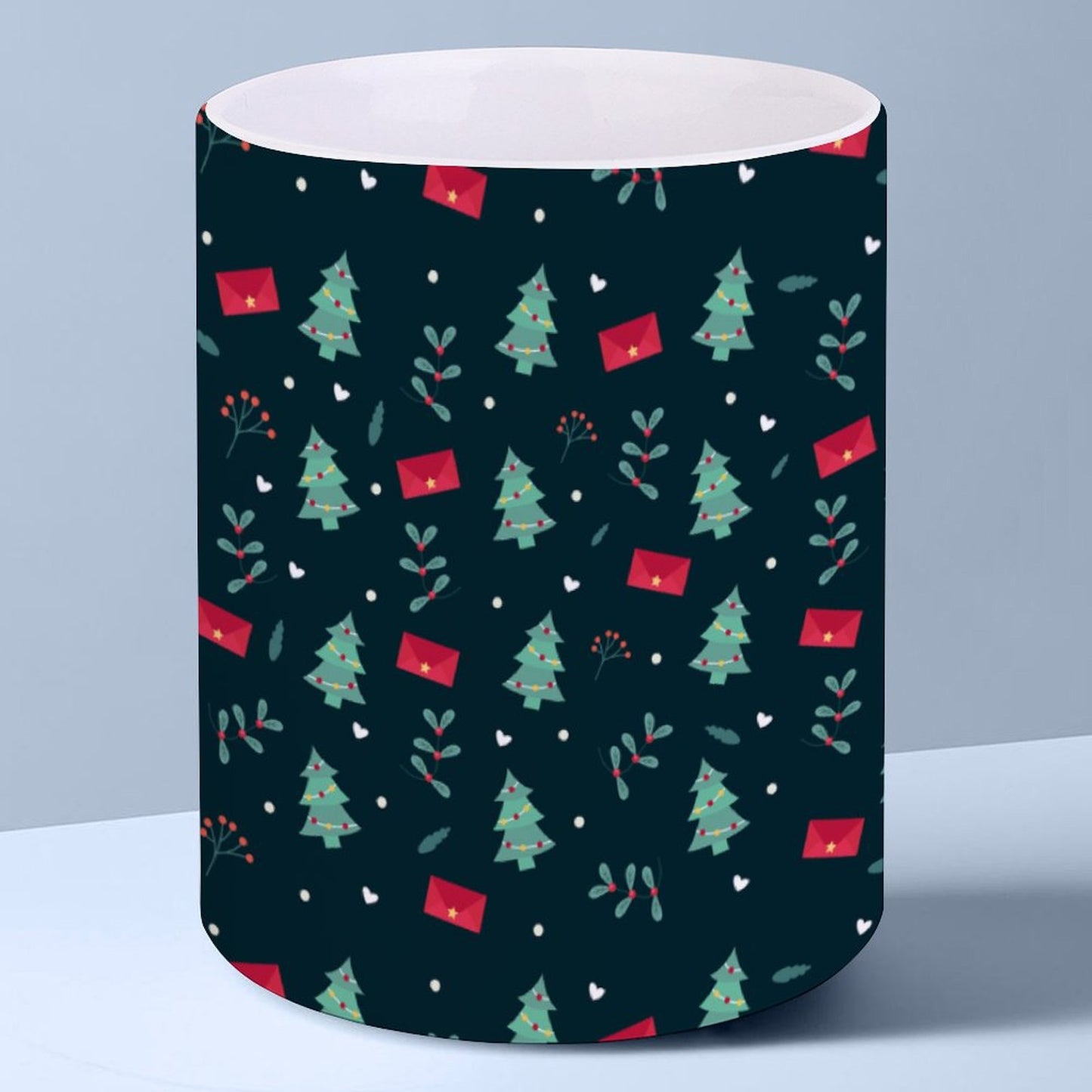 POD US Local White mug with full print, Christmas Tree Green 0040