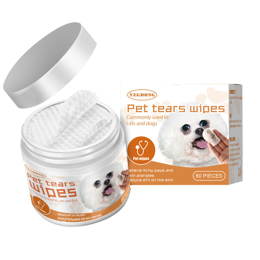 US Local Yegbong Pet Wet Wipes Cleaning Dogs And Cats Tear Stain Removal Eye Cleaning Eye Wipes Eye Dirt Removal Cotton Pads