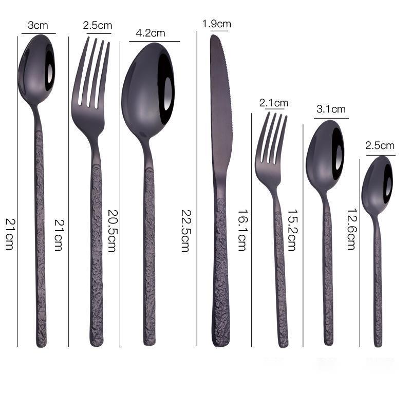 USA Local Embossed Textured Handle Steak Cutlery Western Cutlery