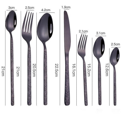 US Local Embossed Textured Handle Steak Cutlery Western Cutlery