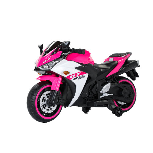 US Local Electric Motorcycle 12V Kids Toys MotorcycleKids Electric Carelectric Ride On Toys For 3 4 5 6 Years Boys Girls With Training Wheelsmanual ThrottleDrive By Hand Ighting Wheels