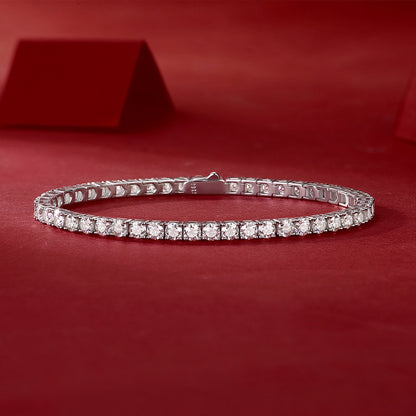 Unique Luxury Fashion Mosan Diamond S925 Silver Bracelet