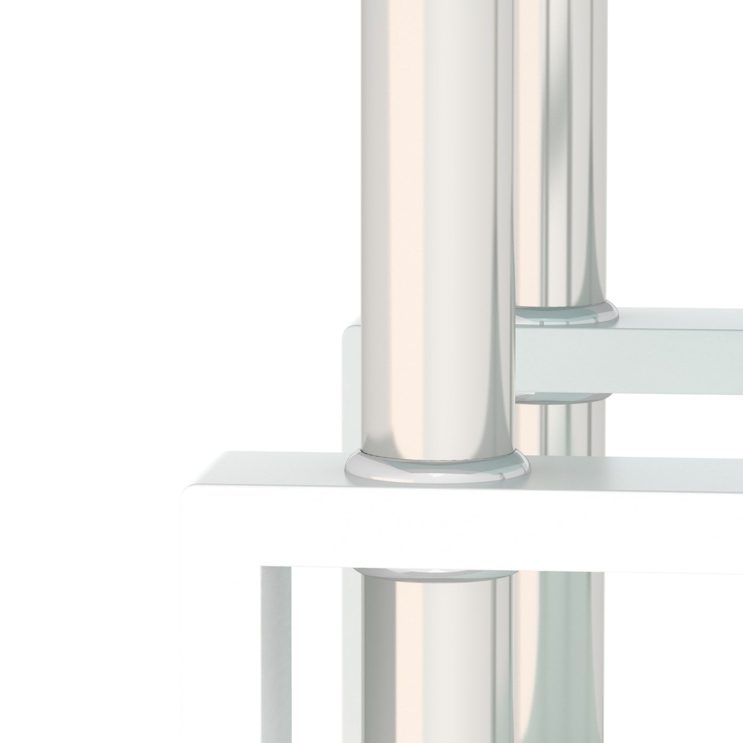 US Local 2-Pc Modern Tempered Glass Coffee Tea End Tables For Living Room