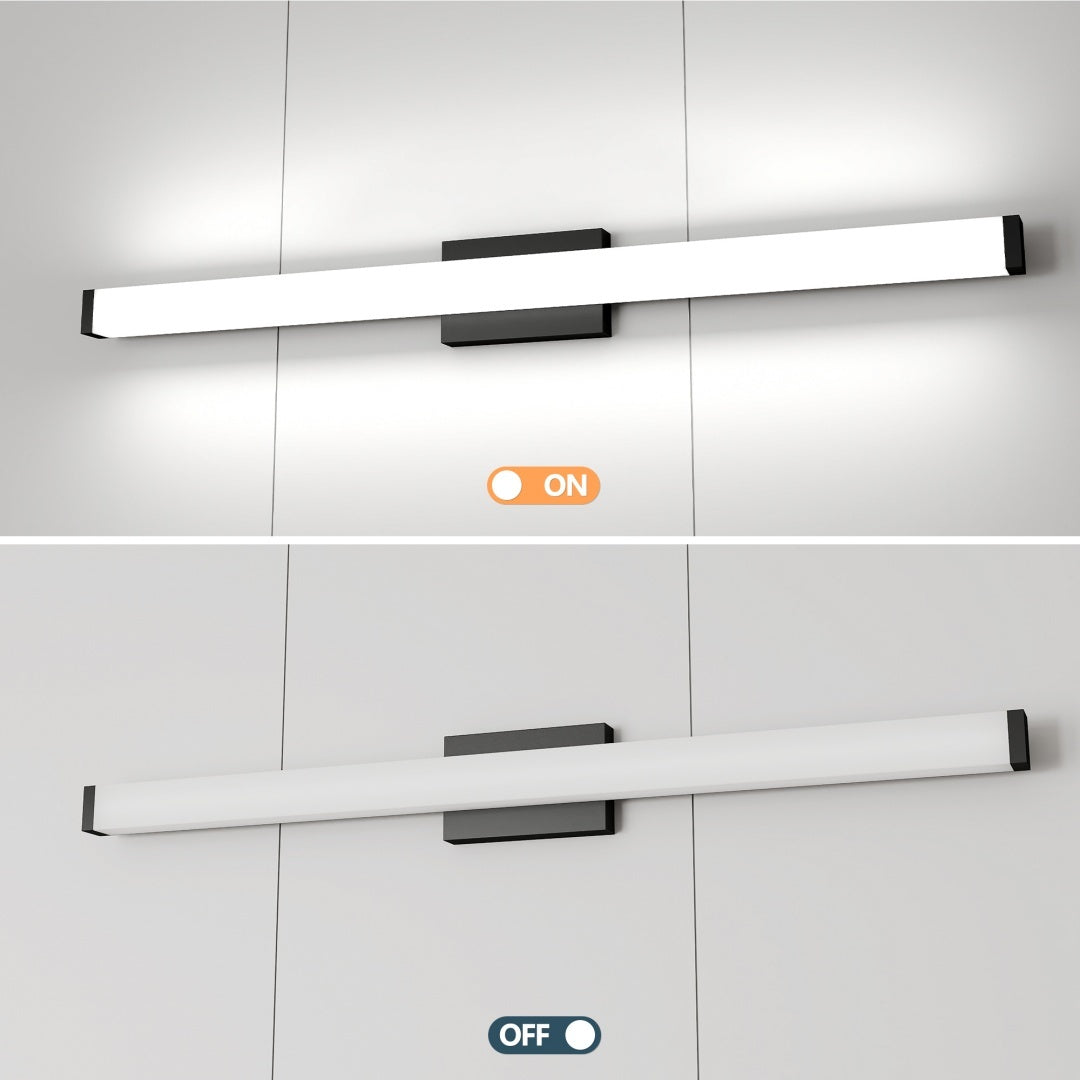 US Local Black Modern Bathroom Light Fixtures Over Mirror 41 Inch LED Vanity Lights Bar For Bath