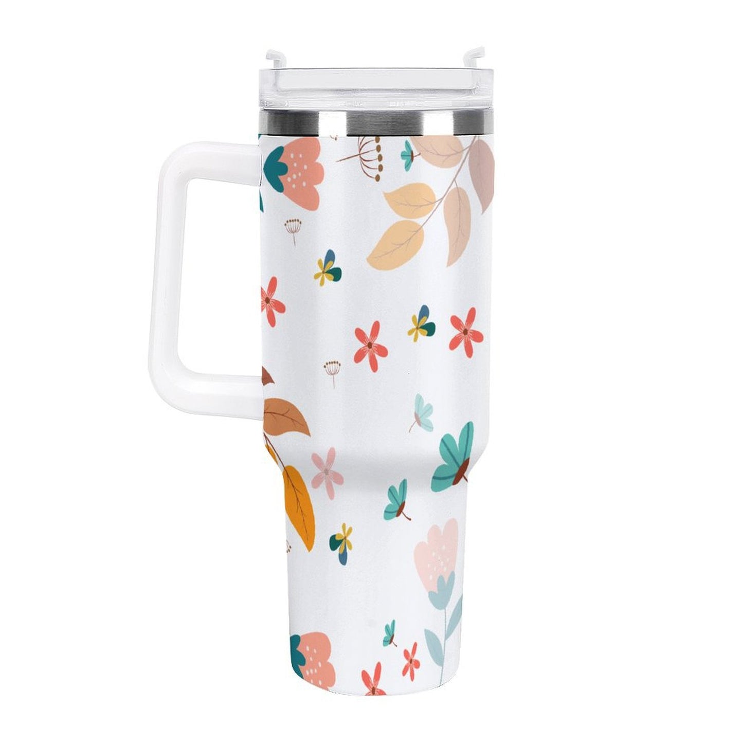 PHDT00145 POD US Local Tumbler 40 oz Large Capacity Car Cup Autumn Flowers, Leaves