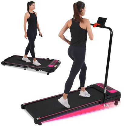 US Local NEW Folding Walking Pad Under Desk Treadmill For Home Office -2.5HP Walking Treadmill With Incline 0.5-7.5MPH 300LBS Capacity Treadmill For Walking Running - Two Ways To Adjust Speed
